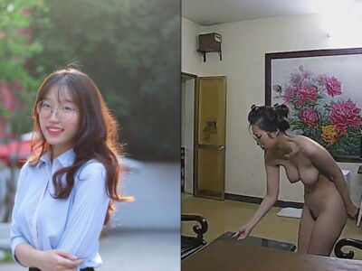 Hack cam em gái kính cận vú to thả rông trong cty